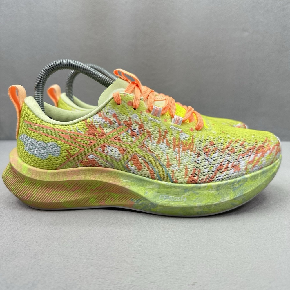 Womens Size 8 ASICS Gel-Noosa Tri 16 Shoes Yellow / Matcha Running Triathlon EUC